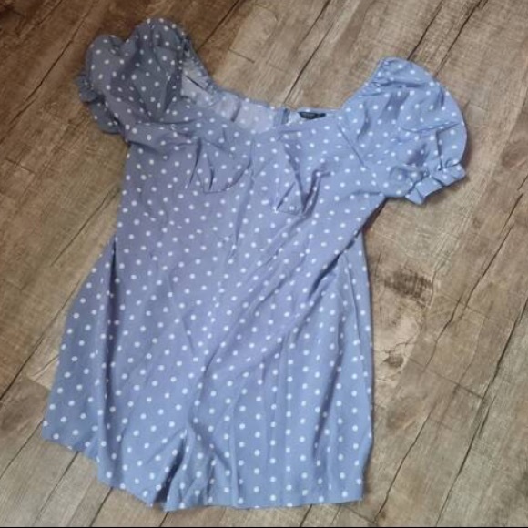 POLKA DOT ROMPER WITH SWEETHEART NECKLINE IN SIZE 1XL - Picture 10 of 12